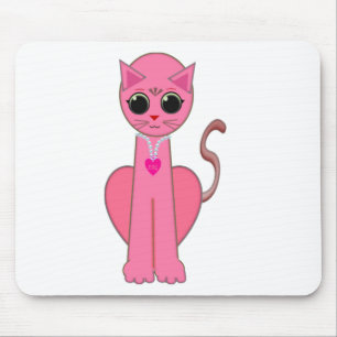 Söt rosa katt musmatta