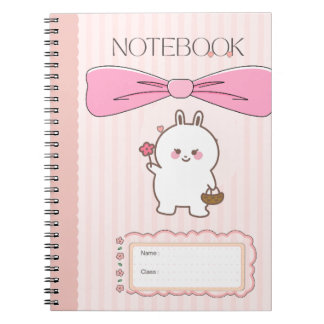Söt Rosa Kawaii Anteckningsbok 🎀💗