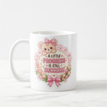 Söt rosa kawaii-mugg
