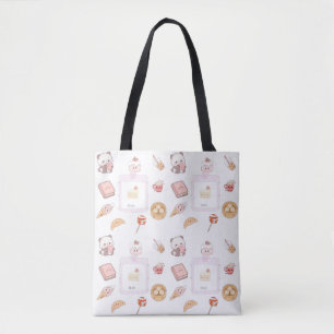 Söt Rosa Kawaii Söta Gods Efterrät Design Tygkasse
