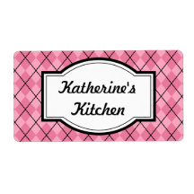 Söt Rosa Kitchen-etiketter