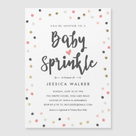 Söt Rosa Konfetti Baby Sprinkle Inbjudan