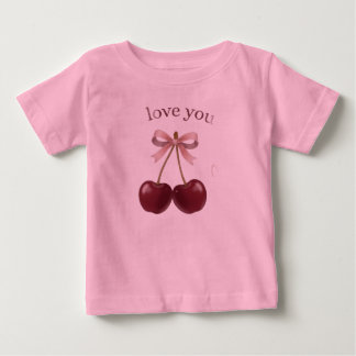 Söt Rosa Körlek T-Shirt – Söt Båge & Ch
