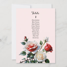 Söt rosa, kort för vita säten i röd ros