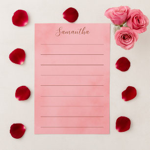 Söt Rosa Led Stationery Brevpapper