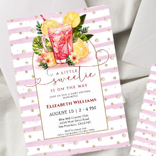 Söt Rosa Lemonad Baby Shower Inbjudningar