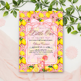 Söt Rosa Lemonad Citrus Bebis Shower Inbjudan