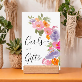 Söt rosa lila blommigt  fototecken studenten-tecke poster