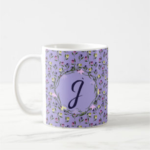Söt Rosa Lila och Gult Pansies Bath Mat Kaffemugg