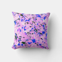 Söt Rosa Lilac Blue Leafy Mönster