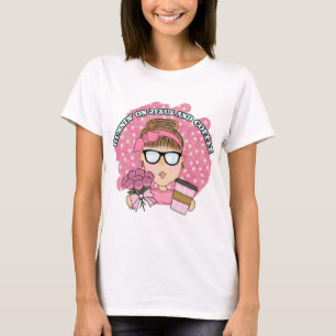 Söt rosa löpning på Jesus och kaffe T Shirt