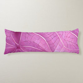Söt Rosa Löv Mönster Kroppskudde