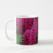 Söt Rosa Lupine Flower Mugg