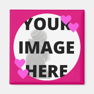Söt Rosa lyssnar på din bild Magnet