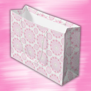 Söt rosa mandala på vitt