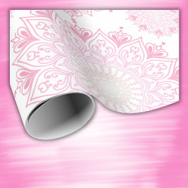 Söt rosa mandala på vitt | presentpapper