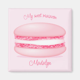 Söt rosa min söta makaronflickor namn magnet