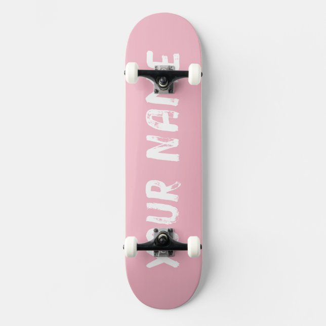 Söt Rosa Mini Skateboard Bräda 18,5 Cm (Framsida)