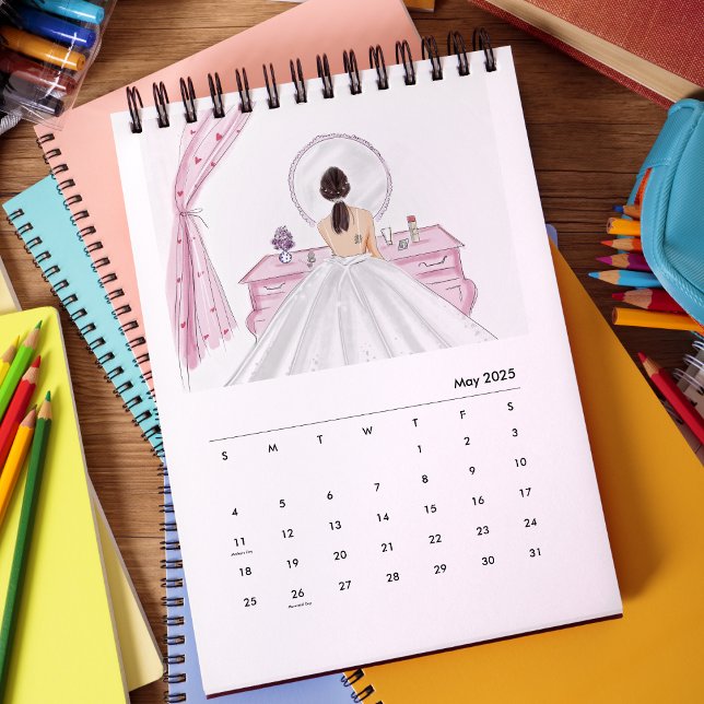 Söt rosa möhippa kalender (Skapare uppladdad)