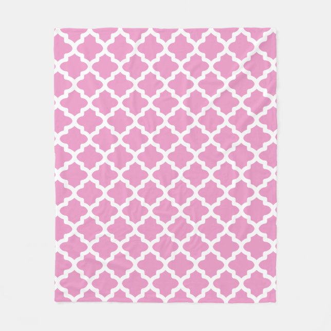 Söt Rosa Mönster Fleece Blanket (Framsidan)
