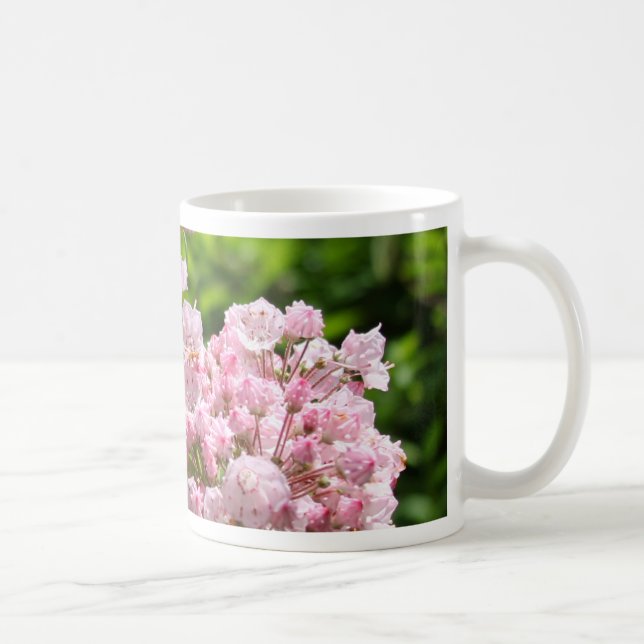 Söt Rosa Mountain Laurel Flowers Kaffemugg (Höger)