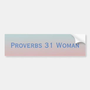 Söt Rosa och Blue Ombre Proverbs 31 Bildekal