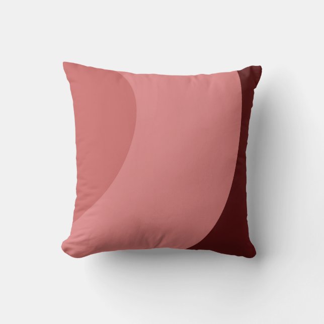 Söt Rosa och Burgundy Mönster Kudde (Framsida)