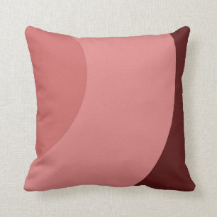Söt Rosa och Burgundy Mönster Kudde