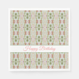 Söt Rosa och Grönt Pappra födelserappor Pappersservett