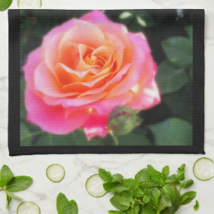 Söt Rosa och makro-foto för Orange Ro Kökshandduk