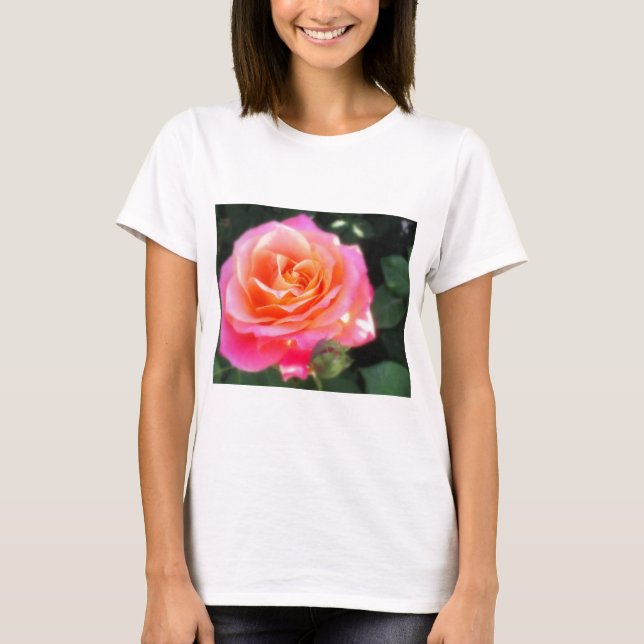 Söt Rosa och makro-foto för Orange Ro Tee (Framsida)