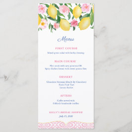 Söt Rosa och Möhippa av vitcitrusfrukter Meny