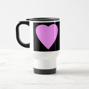 Söt Rosa och svart Kärlek Heart. Resemugg