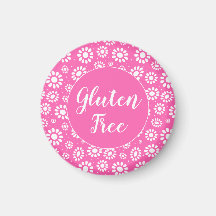 Söt Rosa och vit Blommigt Gluten Free Celiac