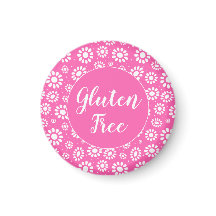 Söt Rosa och vit Blommigt Gluten Free Celiac