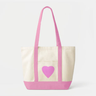 Söt Rosa och Vita Kärlek Heart. Tygkasse