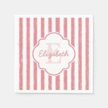 Söt Rosa Paíed Rand Monogram och Namn