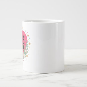 söt rosa Palestinas hjärgrafisk design Jumbo Mugg