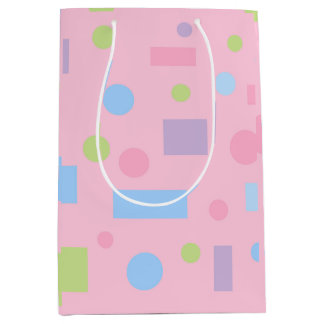 Söt rosa pastell prickig födelsedagspresentpapper