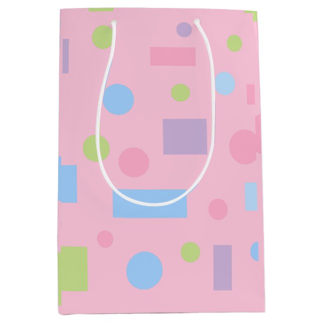 Söt rosa pastell prickig födelsedagspresentpapper (Framsidan)
