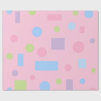 Söt rosa pastell prickig födelsedagspresentpapper presentpapper