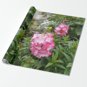 Söt Rosa Penstemon Flower Blommönster Garden Presentpapper