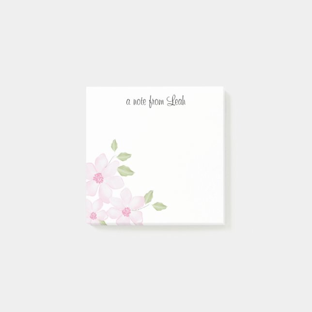 Söt Rosa Peonies Bouquet Post-it Block (Framsida)