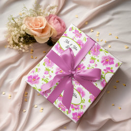 Söt Rosa Peonies Personlig Wrapping Papper Presentpapper