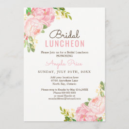 Söt Rosa Peony Möhippa Luncheon-inbjudningar Inbjudningar
