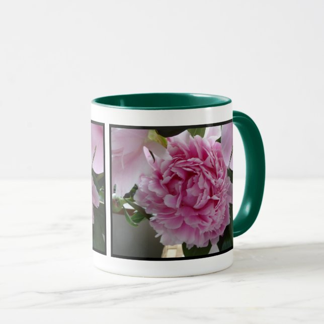 Söt Rosa Peony Mugg (Framsida höger)