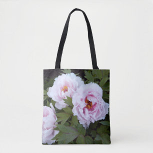 Söt Rosa Peony Tryckt Tote Bag Tygkasse