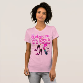 SÖT ROSA PERSONLIG 40 OCH FABULÖSA T SHIRT