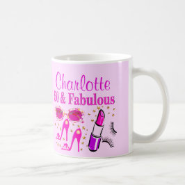 SÖT ROSA PERSONLIG 50:E BIRTHDAY MUGG