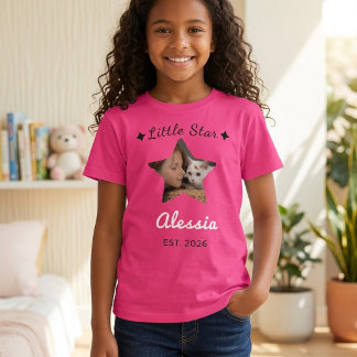 Söt Rosa Personlig Födelsedagströja för Flickor T Shirt
